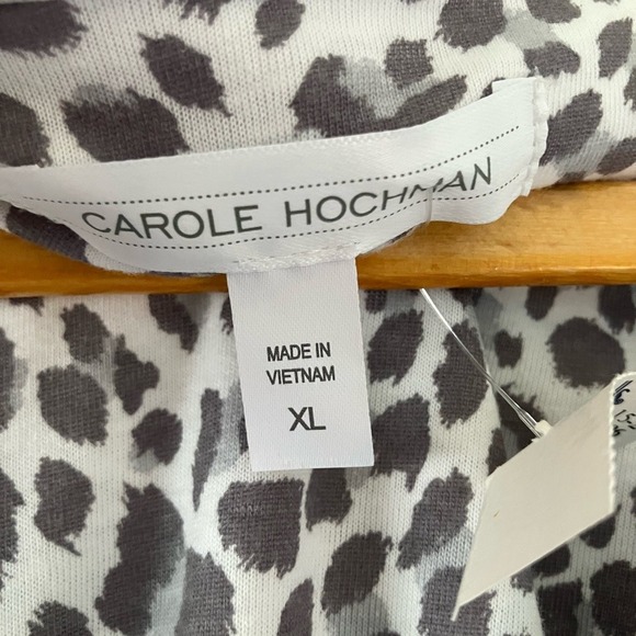 NWTs Carole Hoffman Striped Gray Sleeveless Cotton Nightgown Size XL - Picture 2 of 3